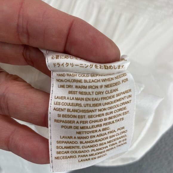 Guess Dress Womens 5 White Sundress Smocked Waist Pleated Mini Spaghetti Straps - Picture 8 of 12